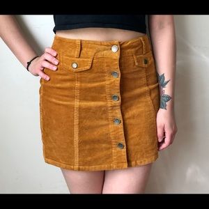Forever21 Mustard Yellow Denim Skirt
